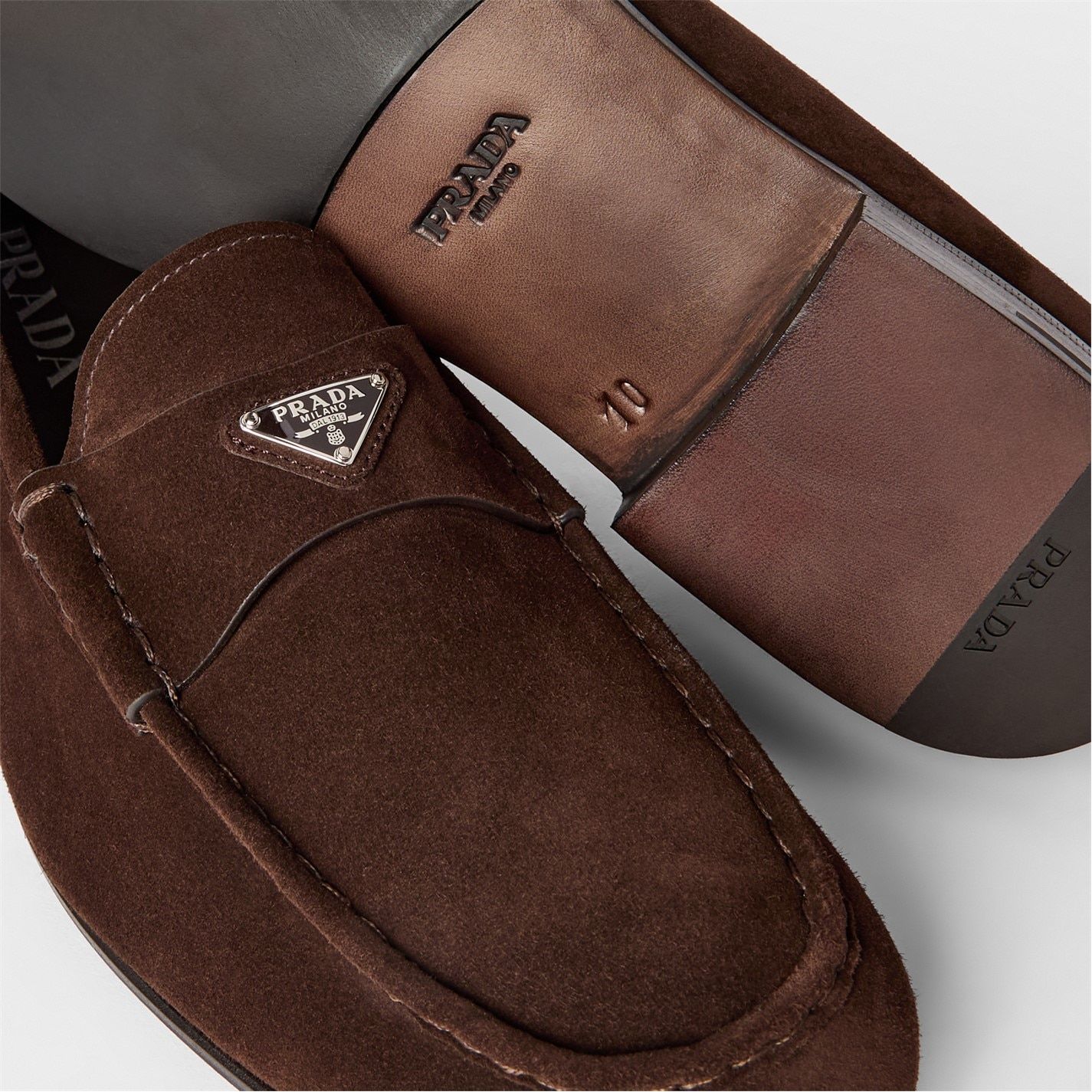  Prada Mocassino Sud Sn54 Dark Brown
