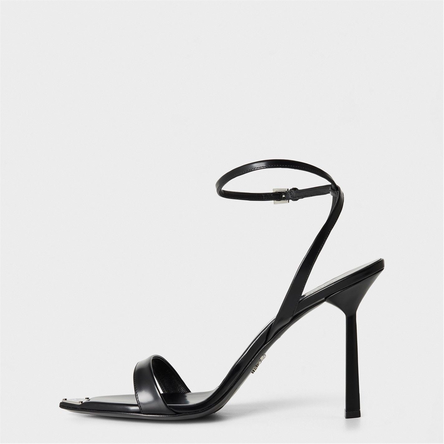  Prada Plaque Heel Ld54 Black