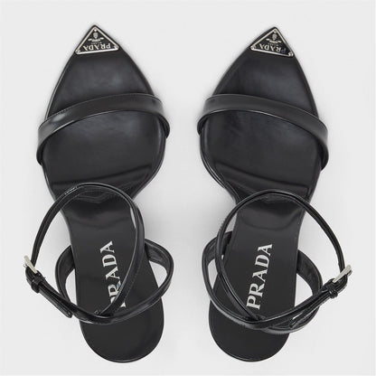 Prada Plaque Heel Ld54 Black