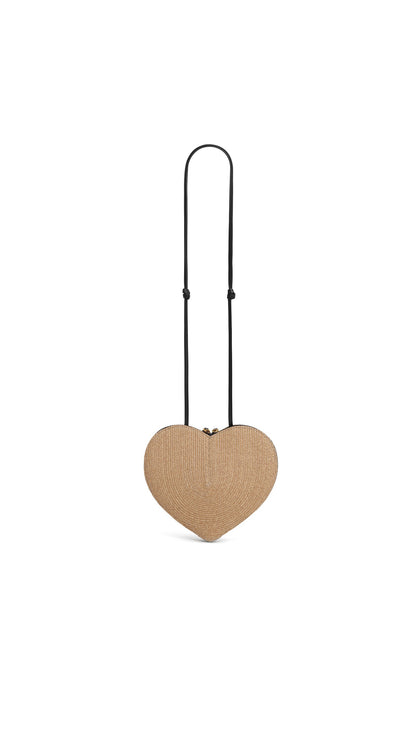 Alaïa Le Cœur Bag In Paper Straw