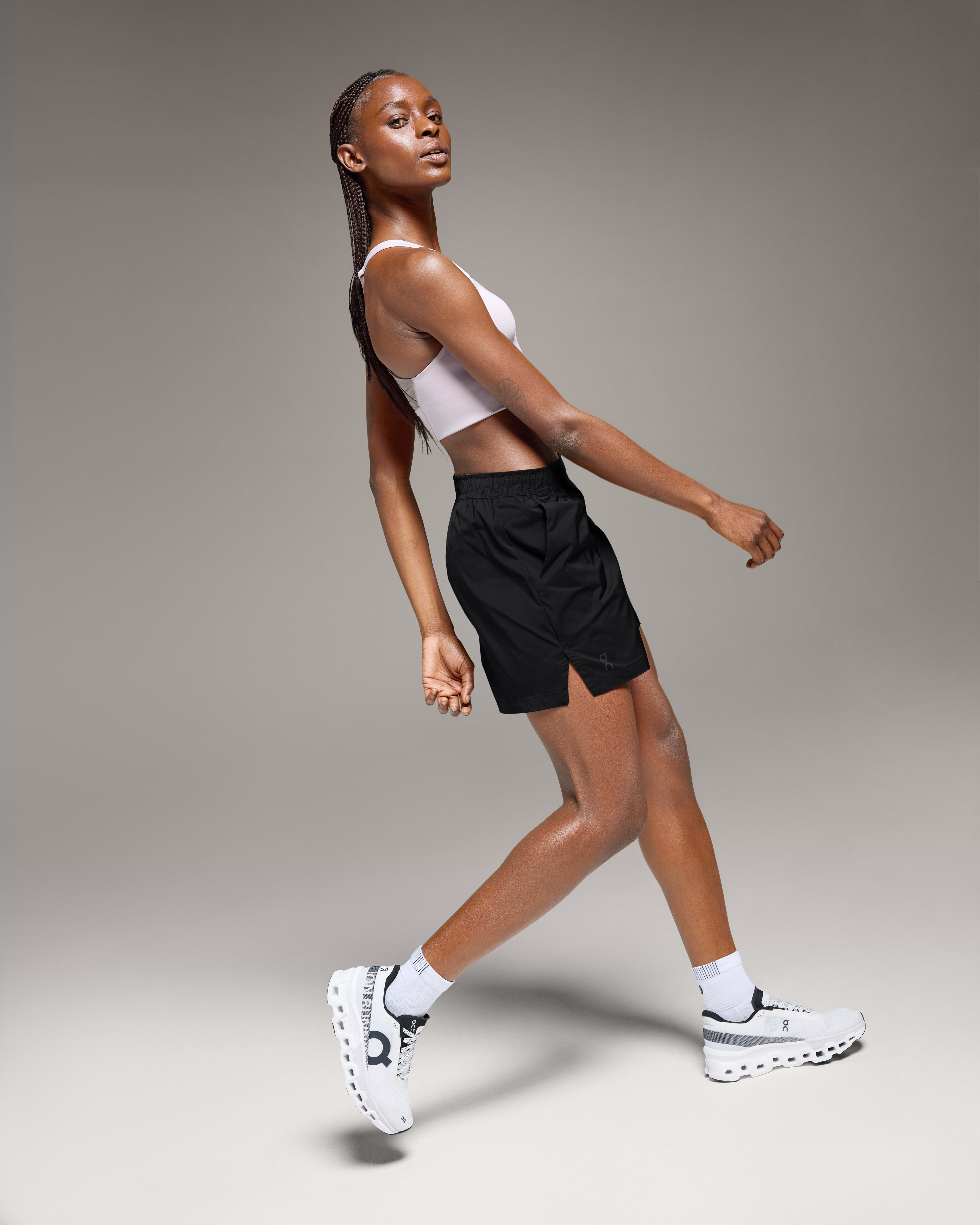 on studio shorts Black (Women's)