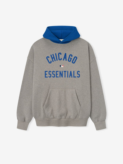 Essentials Cubs Sport Hoodie Concrete Heather/Blue