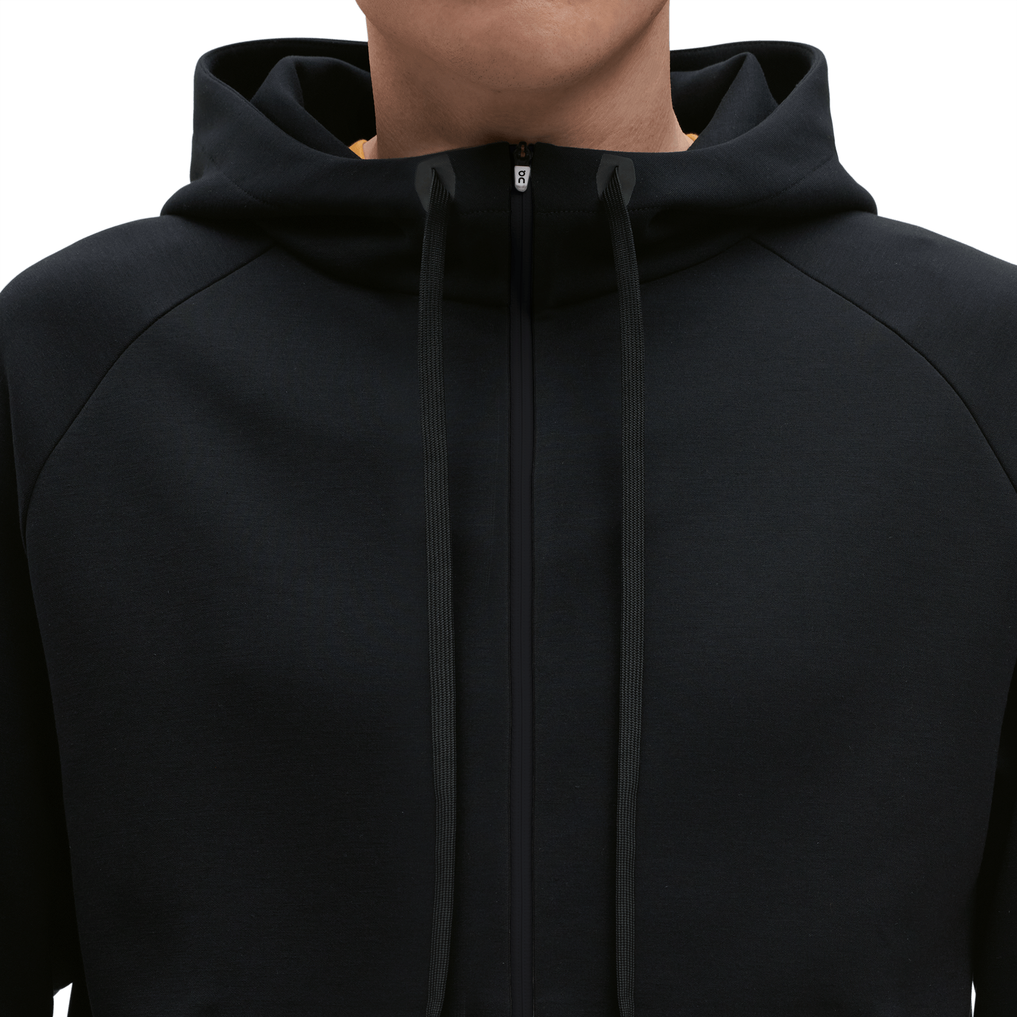 On Zipped Hoodie Black