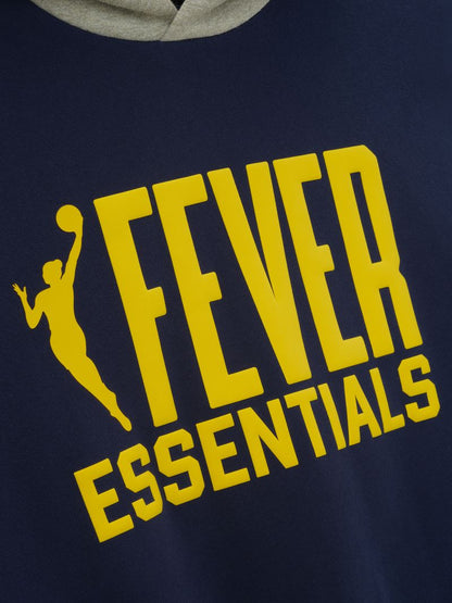 Essentials Womens Fever Classic Hoodie Midnight Navy/ Concrete Heather