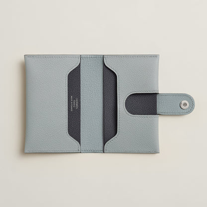  Hermes R.M.S Card Holder Bleu Glacier