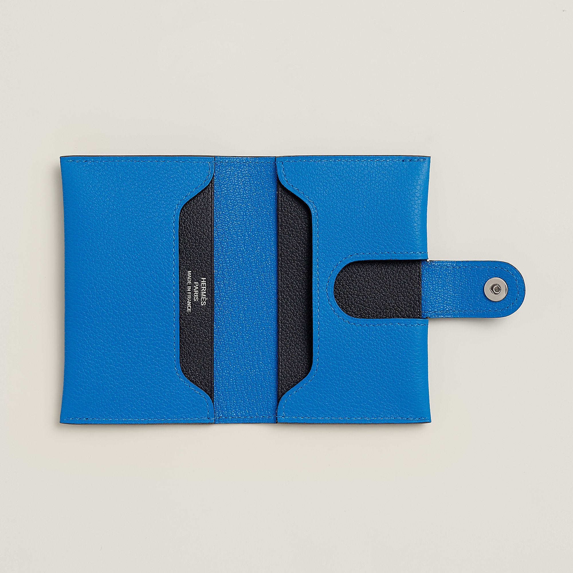  Hermes R.M.S Card Holder Bleu Zanzibar