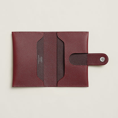 Hermes R.M.S Card Holder Bleu Zanzibar