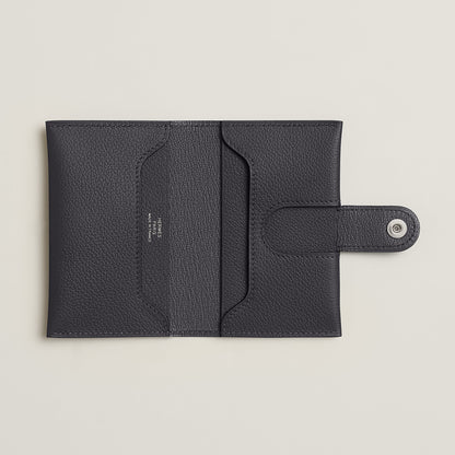  Hermes R.M.S Card Holder Bleu Zanzibar
