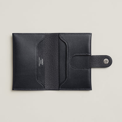  Hermes R.M.S Card Holder Bleu Zanzibar