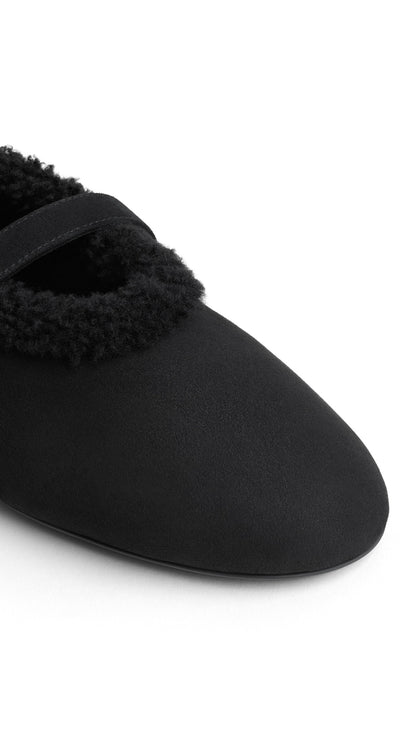 Alaïa Ballet Flats In Merino Shearling