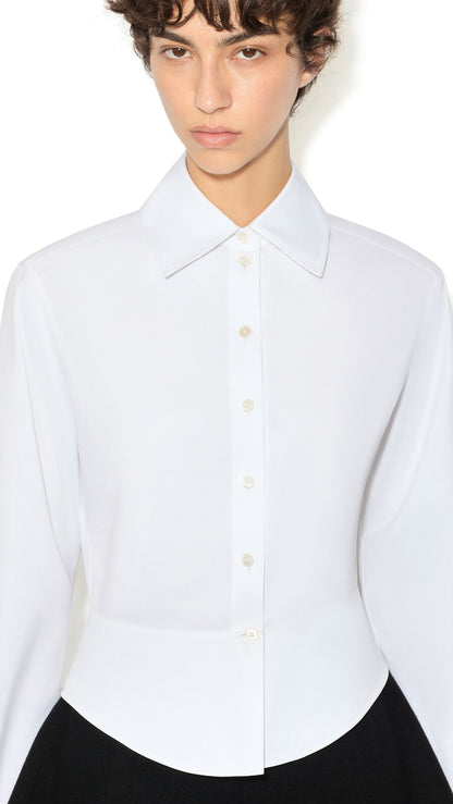 Alaïa Cotton Poplin Basque Shirt