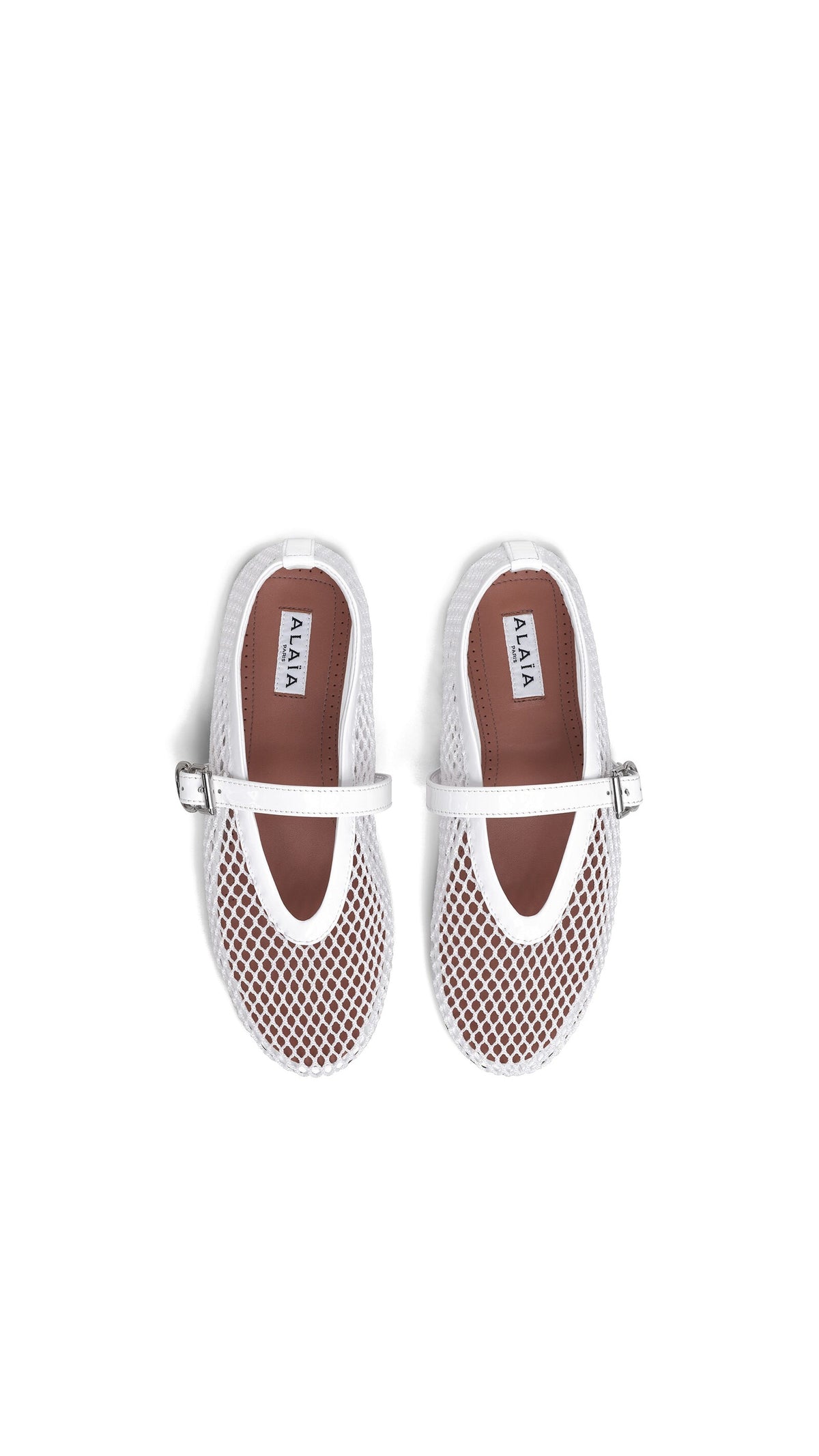 Alaïa Ballet Flats In Fishnet