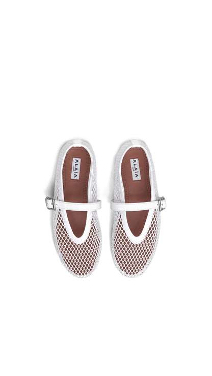 Alaïa Ballet Flats In Fishnet