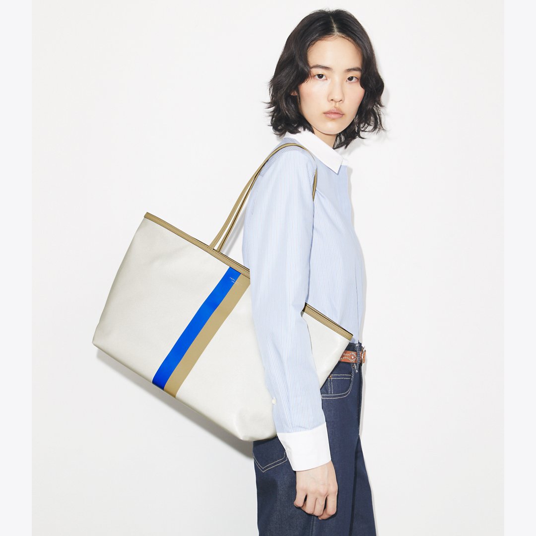 Tory Burch Racer Tote Bianco