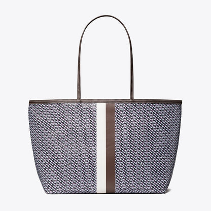 Tory Burch Racer Tote Blue Printed