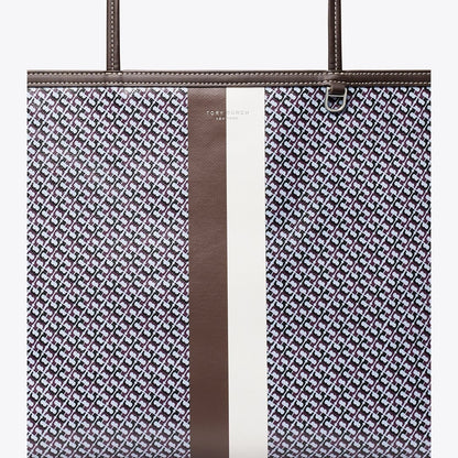 Tory Burch Racer Tote Blue Printed