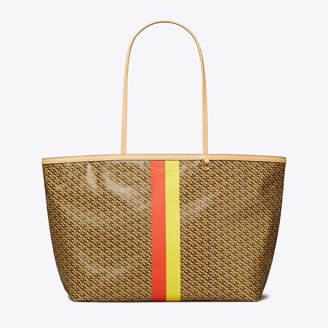 Tory Burch Racer Tote Tan Printed