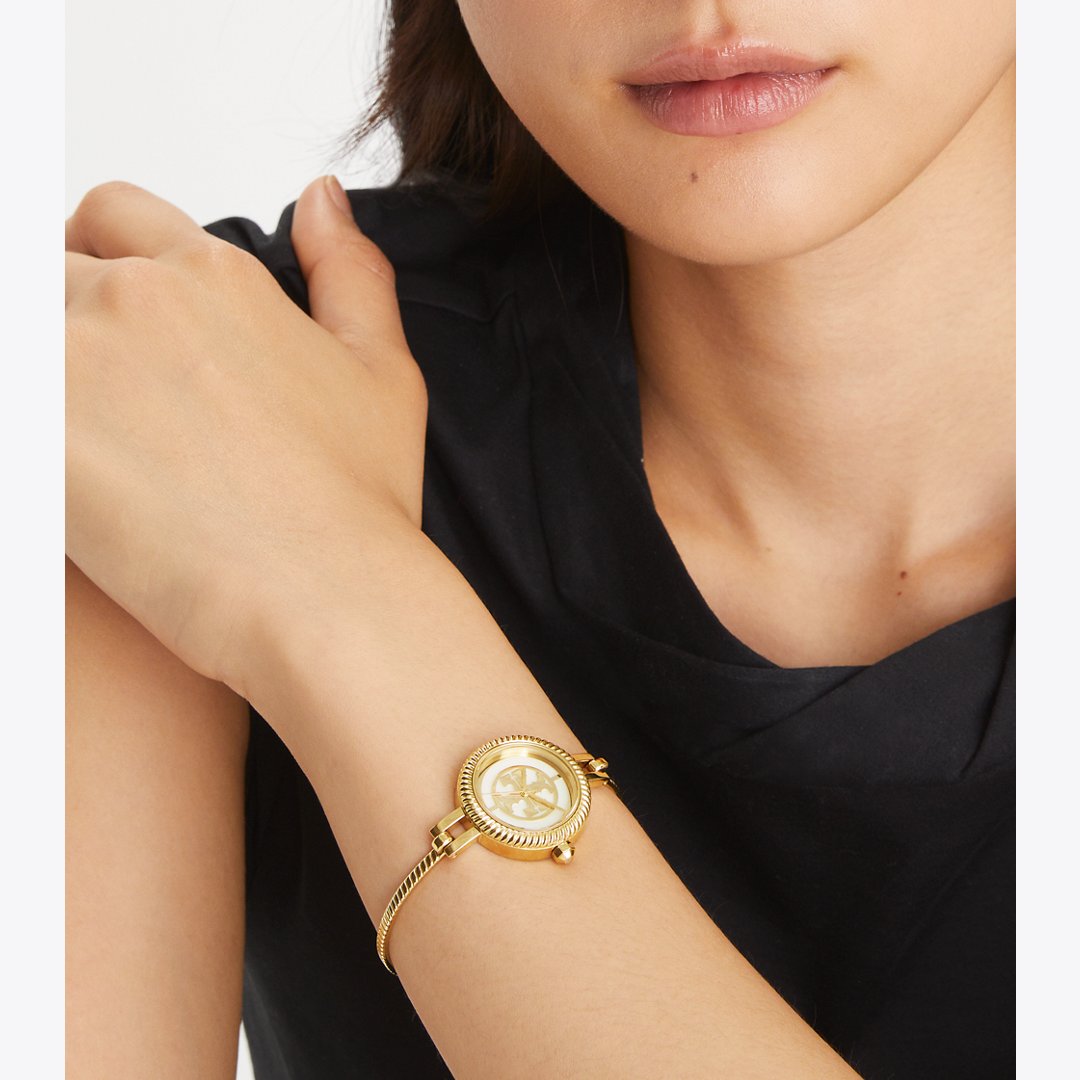 Tory Burch Reva Bangle Watch Gift Set Gold/Multi-Color