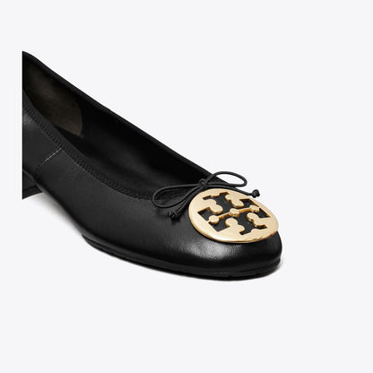 Tory Burch Reva Heeled Ballet PERFECT BLACK / GOLD