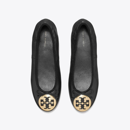 Tory Burch Reva Heeled Ballet PERFECT BLACK / GOLD