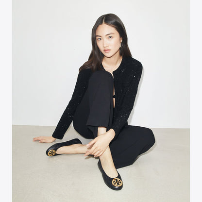 Tory Burch Reva Travel Ballet PERFECT BLACK / GOLD
