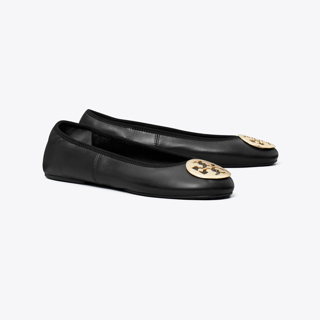 Tory Burch Reva Travel Ballet PERFECT BLACK / GOLD