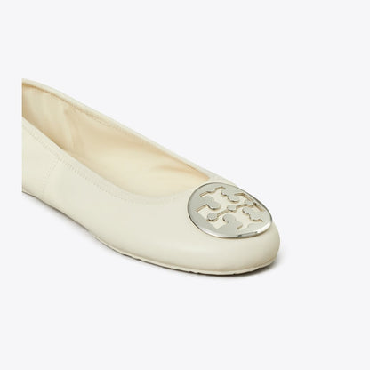 Tory Burch Reva Travel Ballet LIGHT CREAM / SILVER