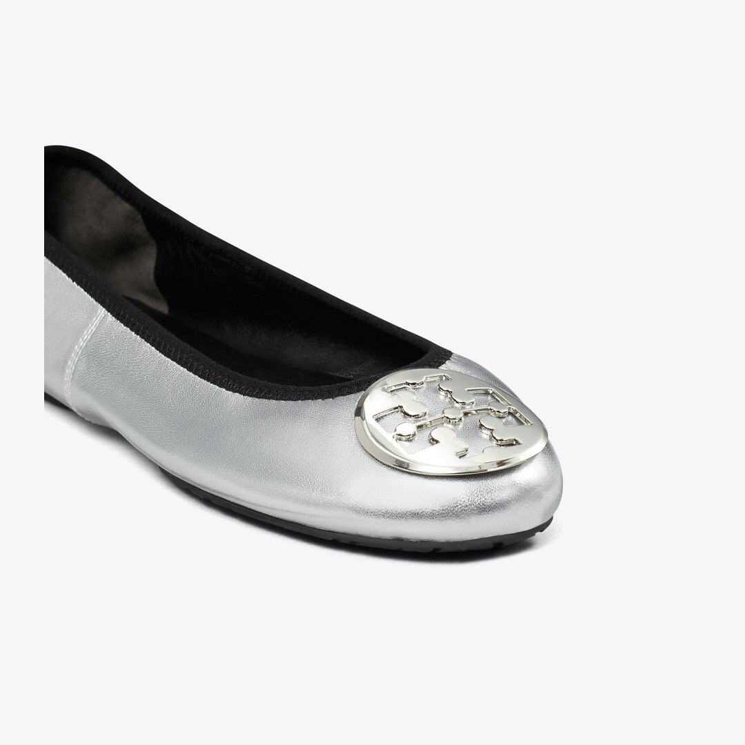 Tory Burch Reva Travel Ballet SILVER / SILVER