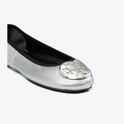 Tory Burch Reva Travel Ballet SILVER / SILVER