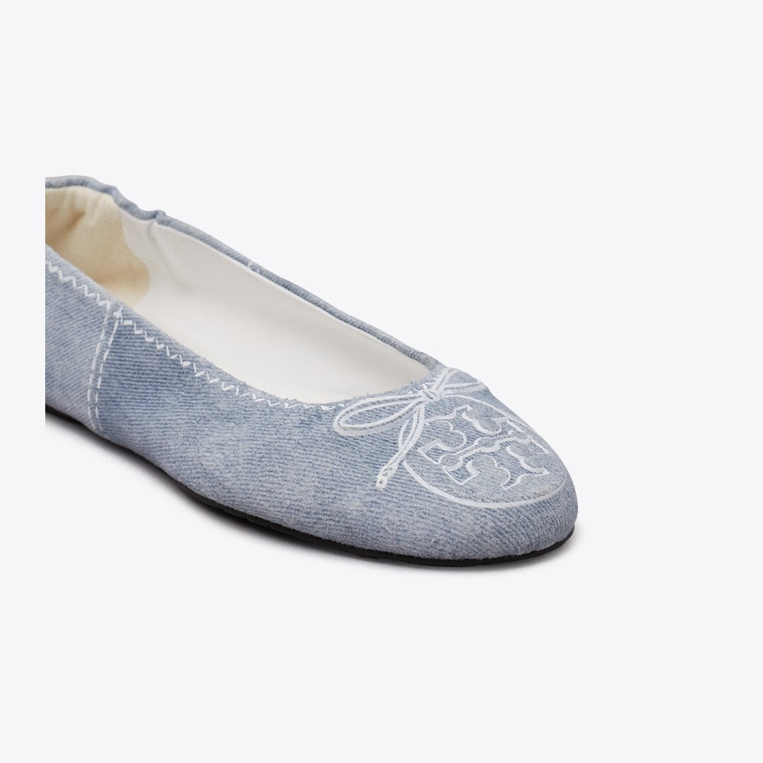 Tory Burch Reva Travel Ballet BLUE CLOUD