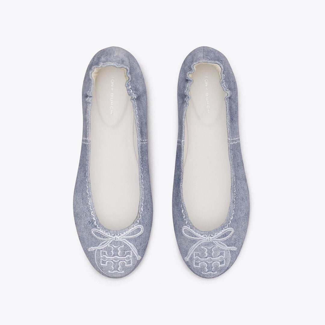 Tory Burch Reva Travel Ballet BLUE CLOUD