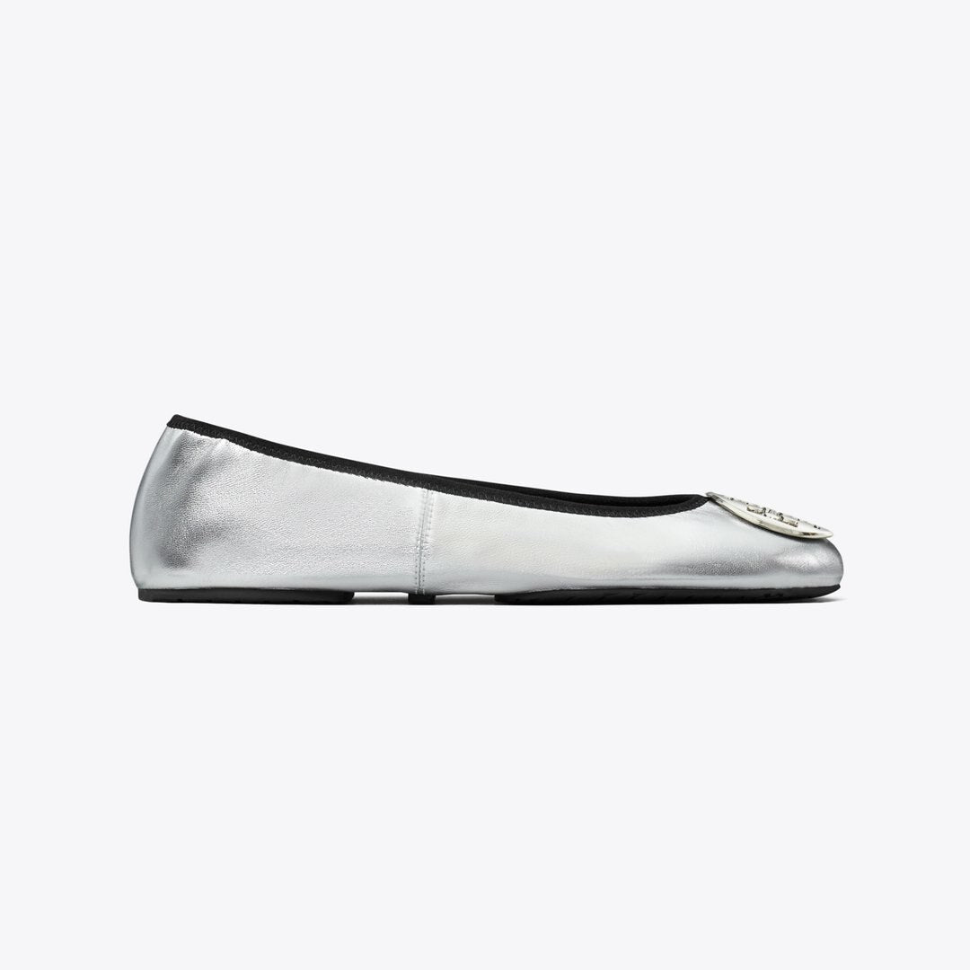 Tory Burch Reva Travel Ballet SILVER / SILVER
