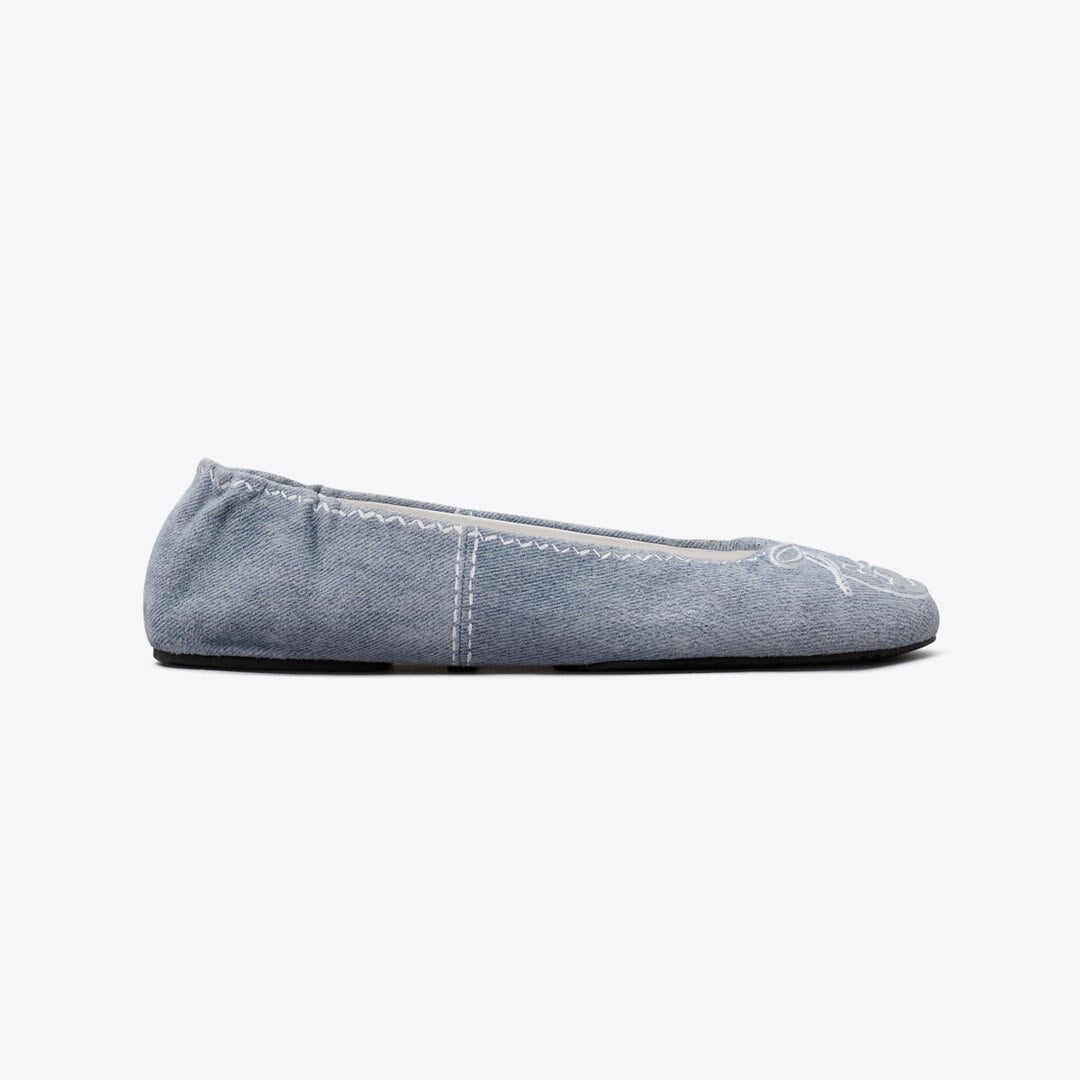 Tory Burch Reva Travel Ballet BLUE CLOUD
