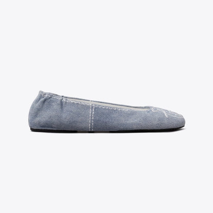 Tory Burch Reva Travel Ballet BLUE CLOUD