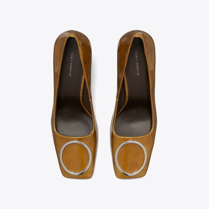 Tory Burch Ring Pump CARAMEL TAN / SILVER