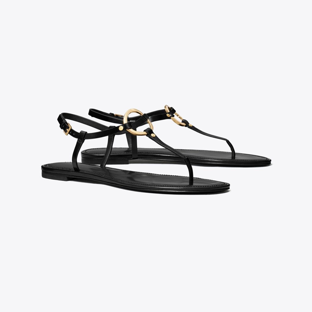 Tory Burch Ring T-Strap Sandal PERFECT BLACK