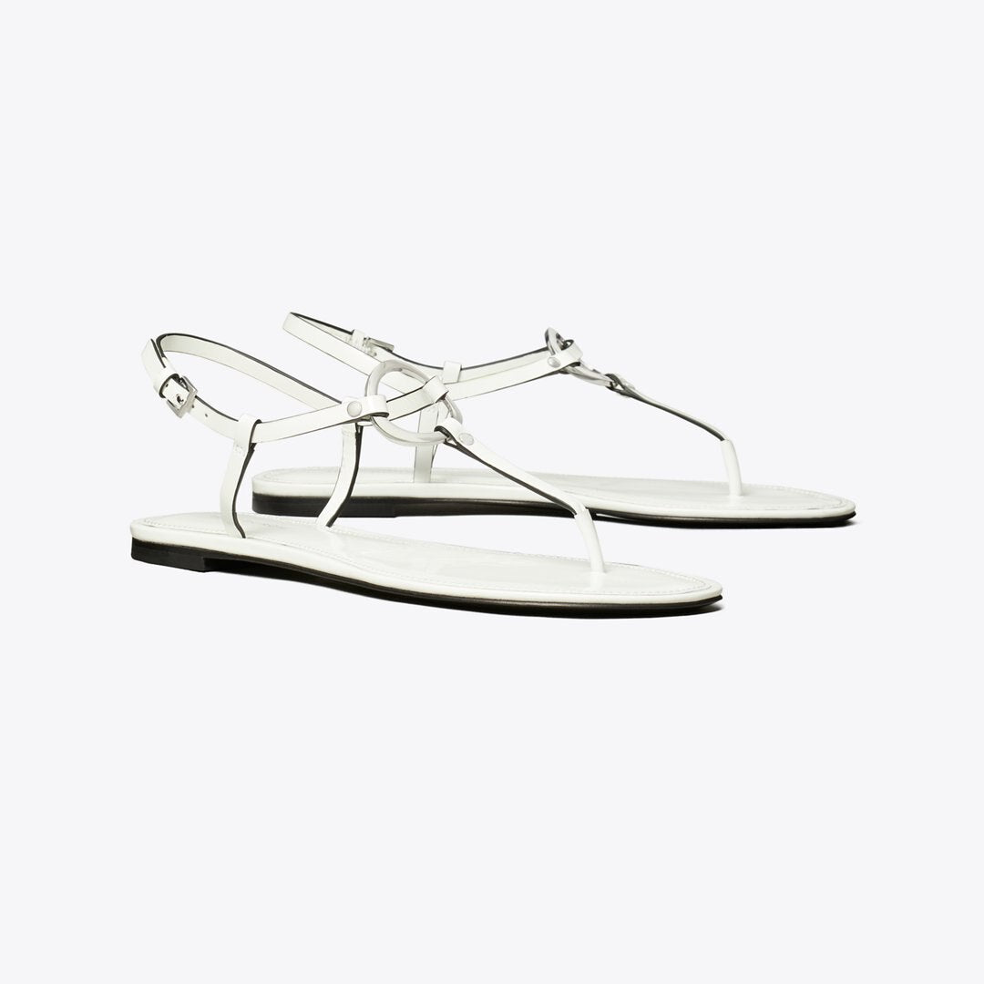 Tory Burch Ring T-Strap Sandal WHITE