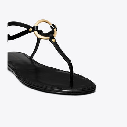 Tory Burch Ring T-Strap Sandal PERFECT BLACK