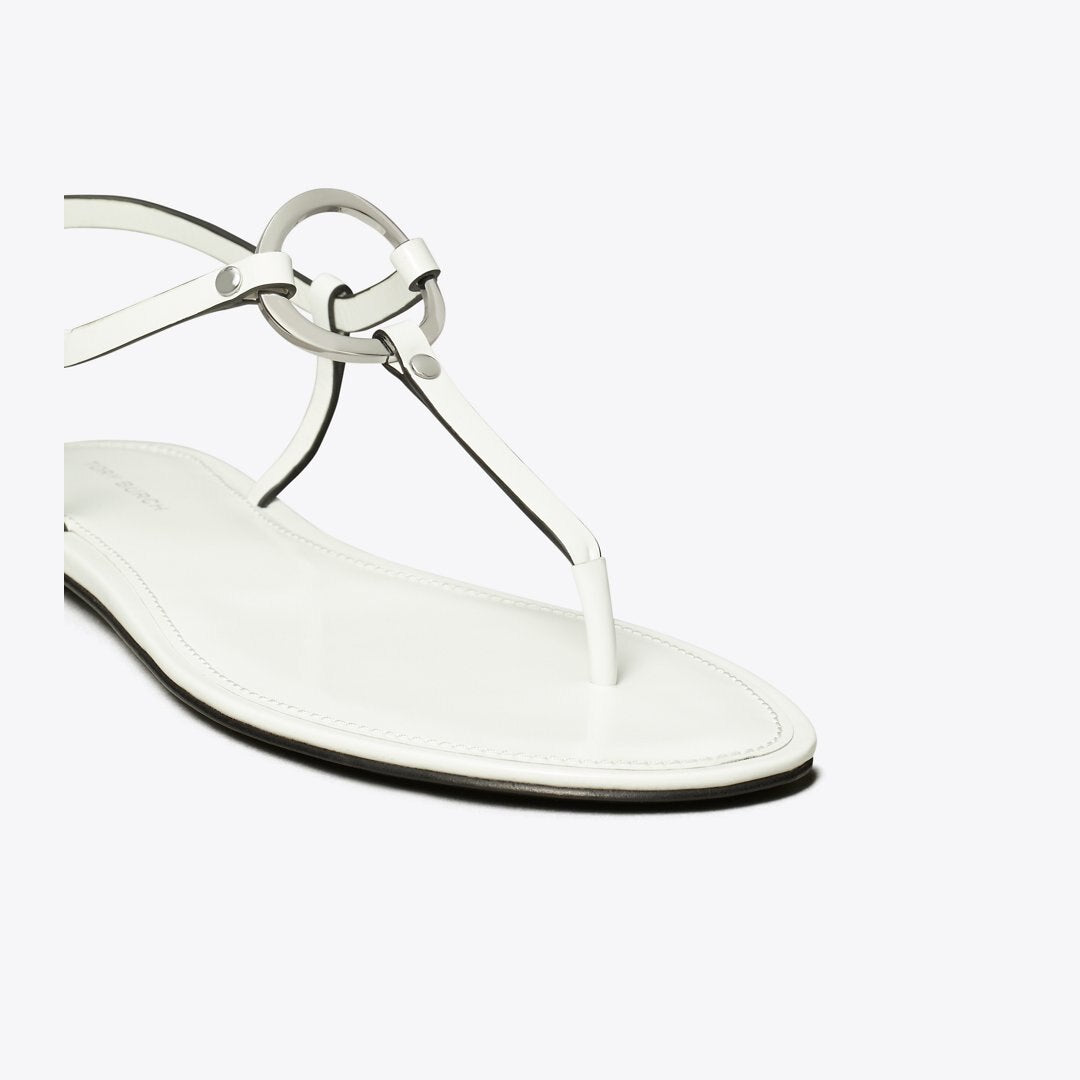 Tory Burch Ring T-Strap Sandal WHITE