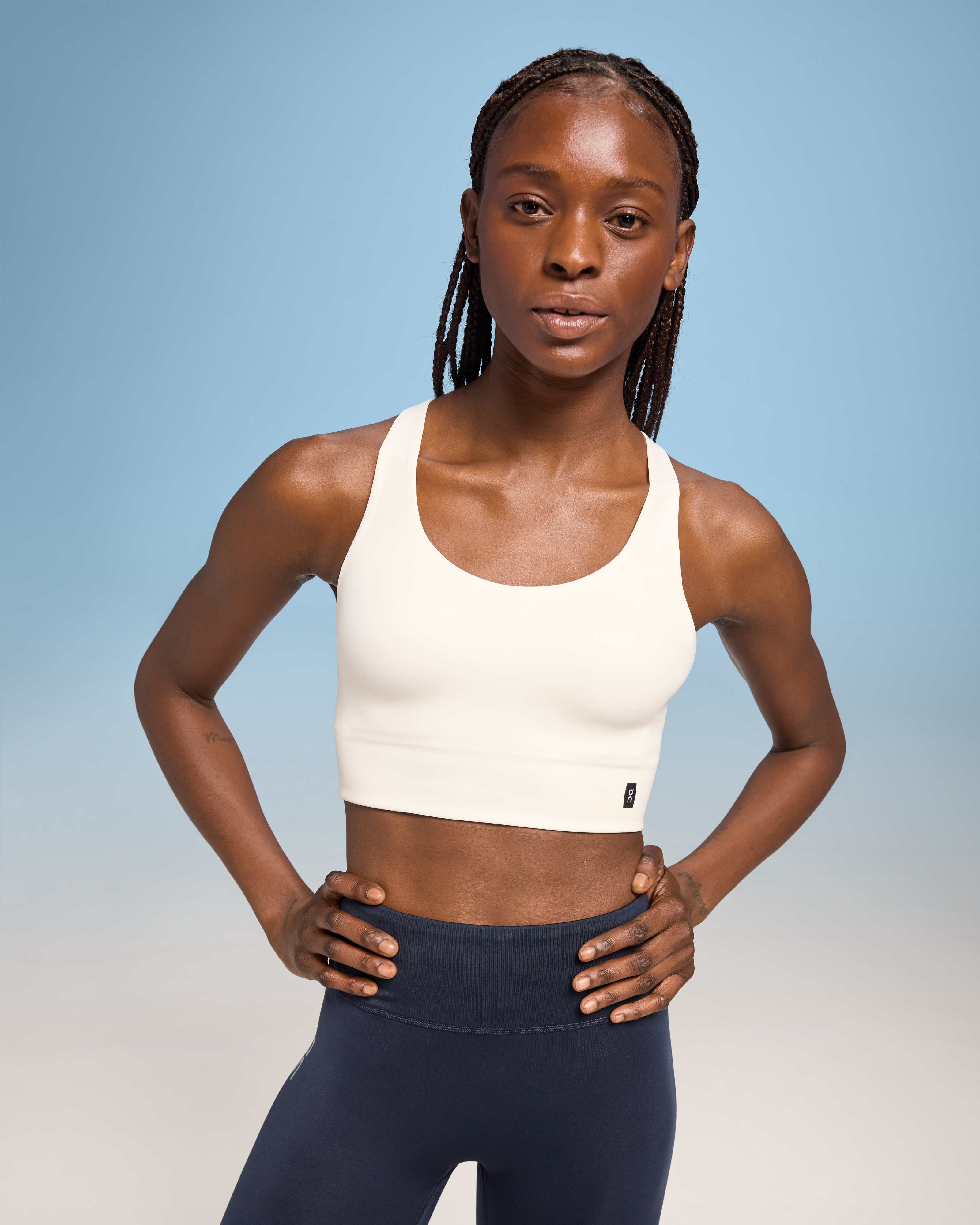 on active bra longline Undyed-White (Women's)