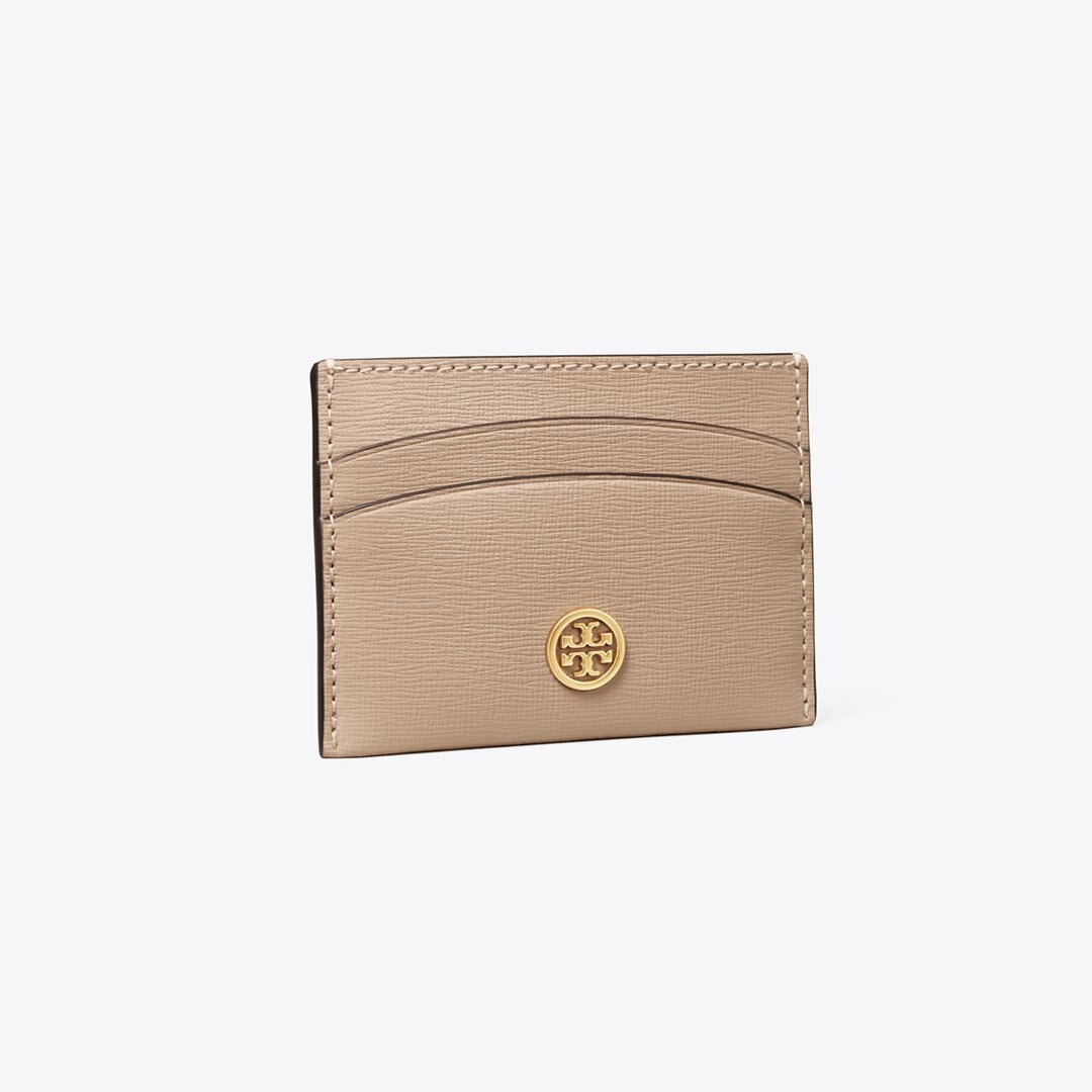 Tory Burch Robinson Card Case Gray Heron