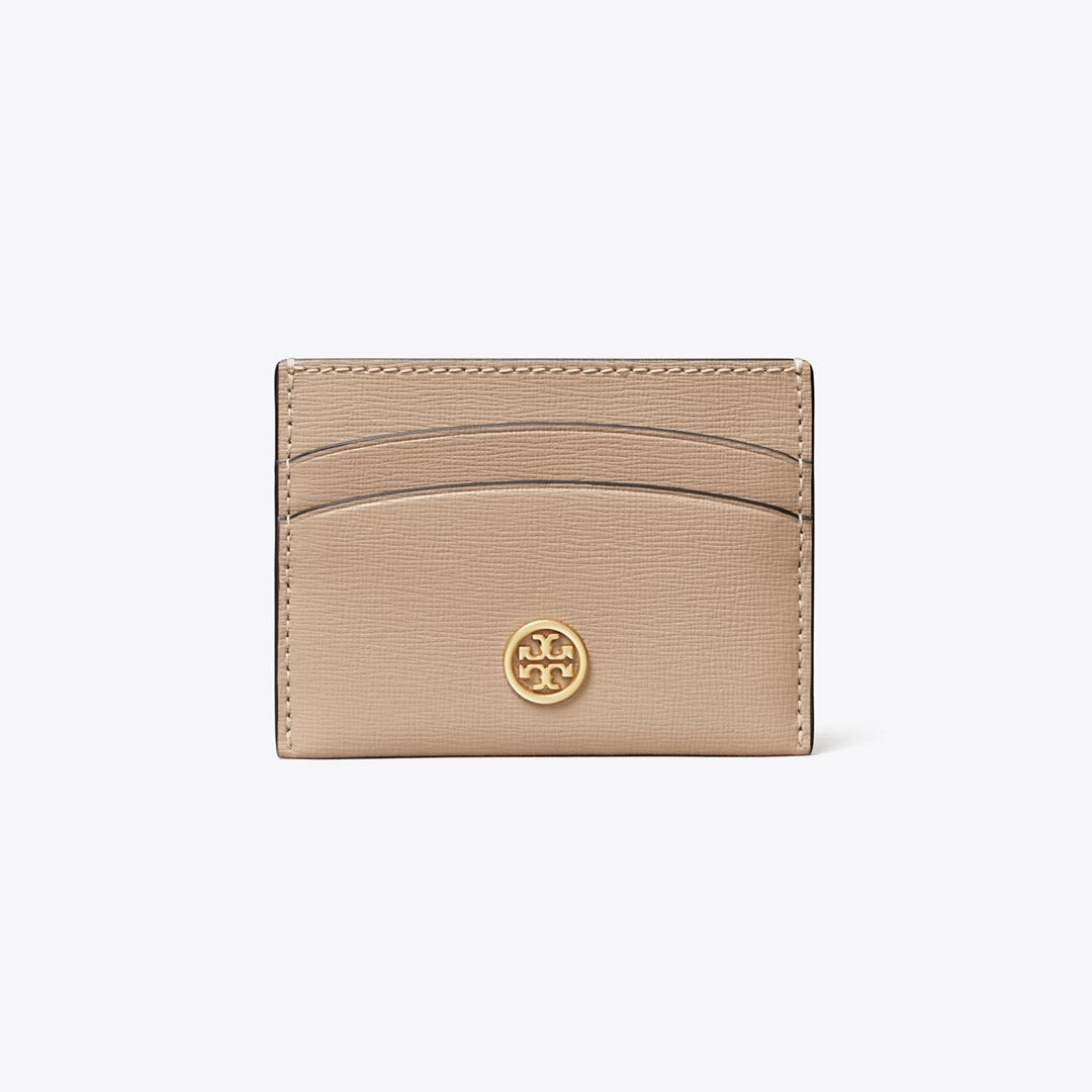 Tory Burch Robinson Card Case Gray Heron