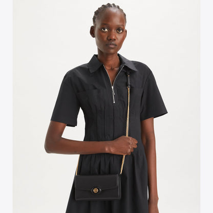 Tory Burch Robinson Pebbled Crossbody Black