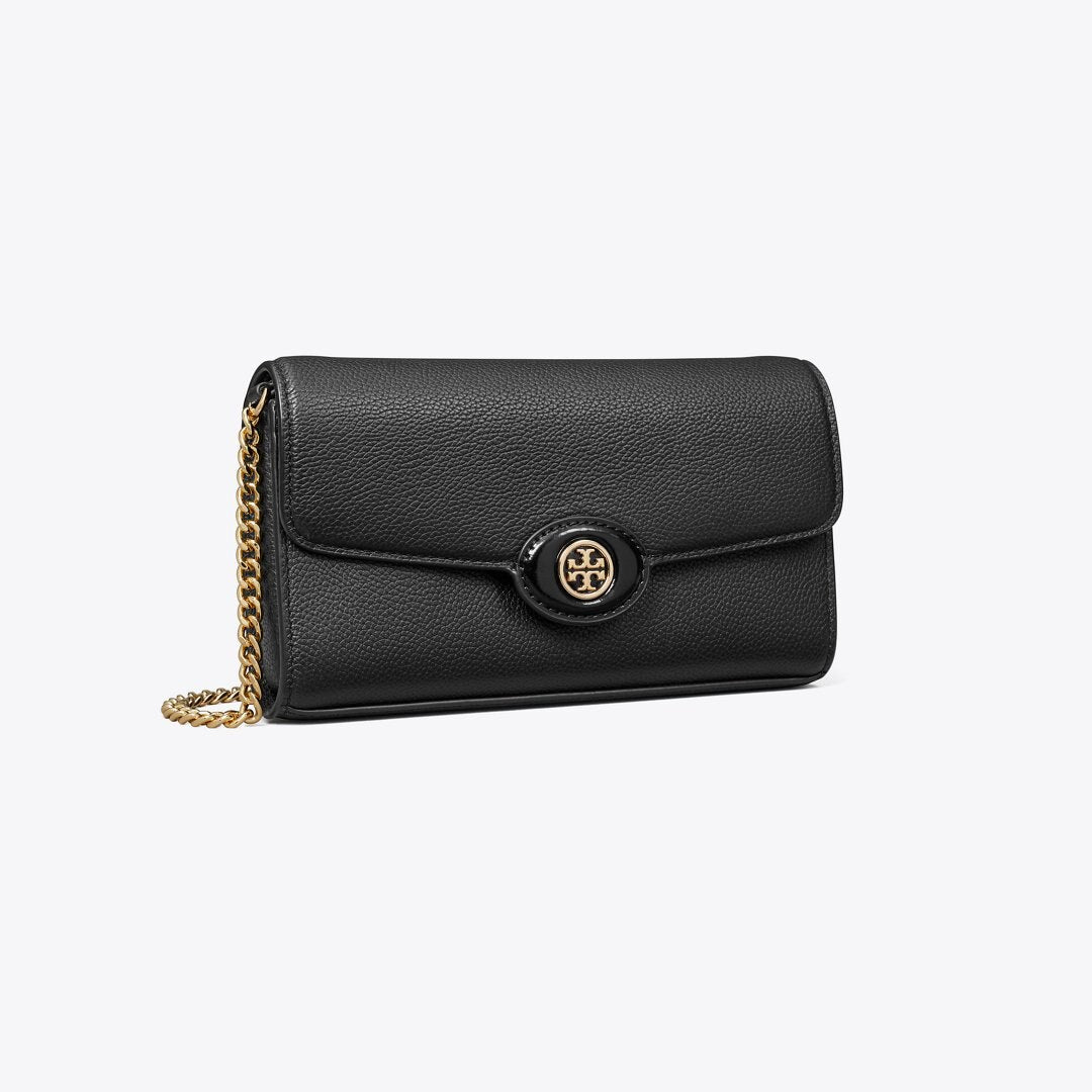 Tory Burch Robinson Pebbled Crossbody Black