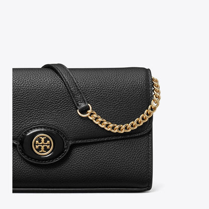 Tory Burch Robinson Pebbled Crossbody Black