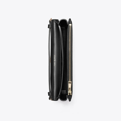 Tory Burch Robinson Pebbled Crossbody Black