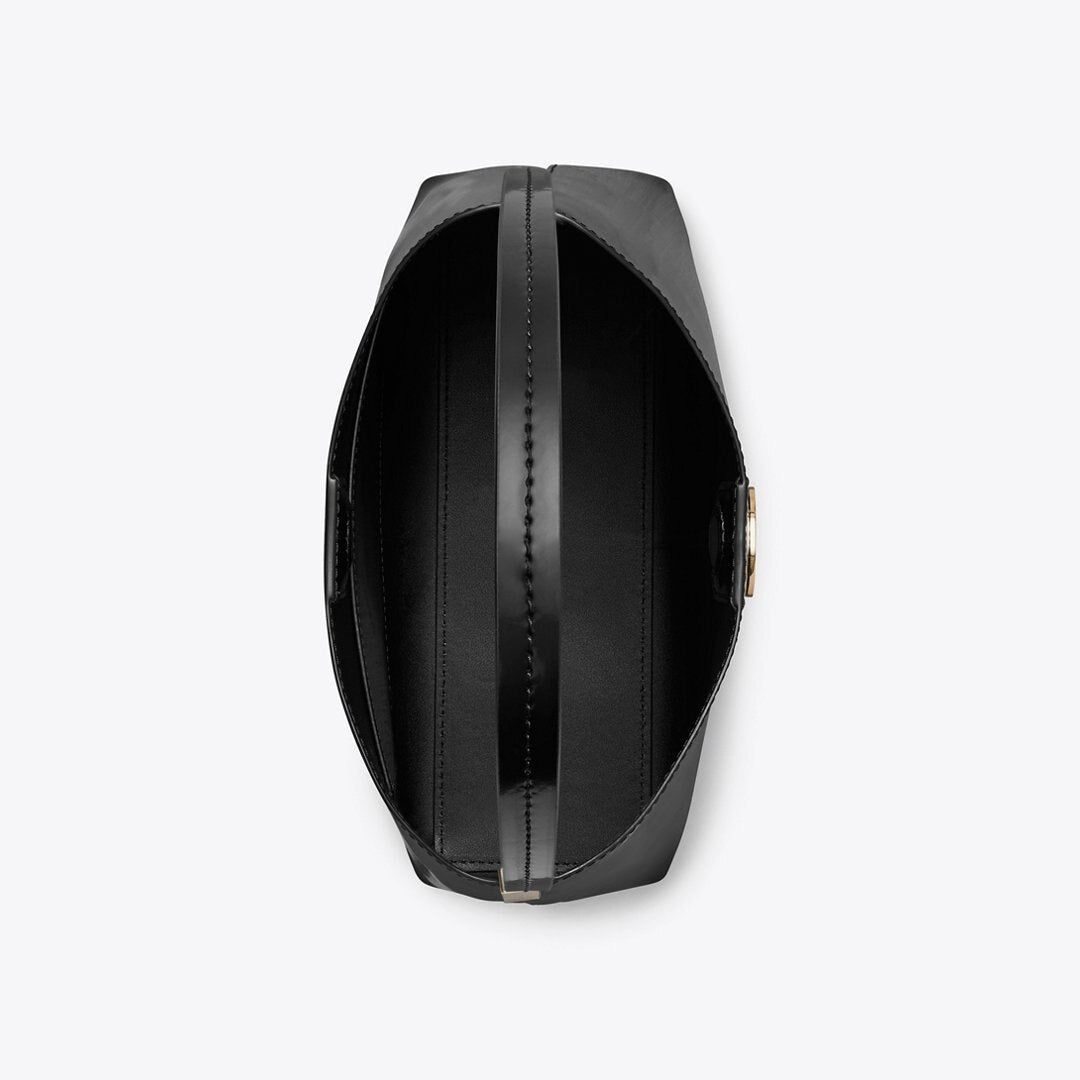 Tory Burch Robinson Spazzolato Hobo Bag Black/Black