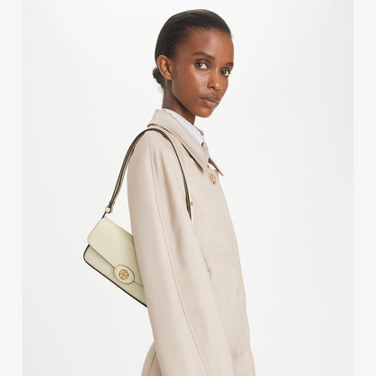 Tory Burch Robinson Spazzolato Rectangular Shoulder Bag SHEA BUTTER