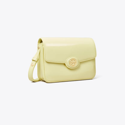 Tory Burch Robinson Spazzolato Shoulder Bag Lemon