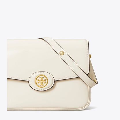 Tory Burch Robinson Spazzolato Shoulder Bag SHEA BUTTER